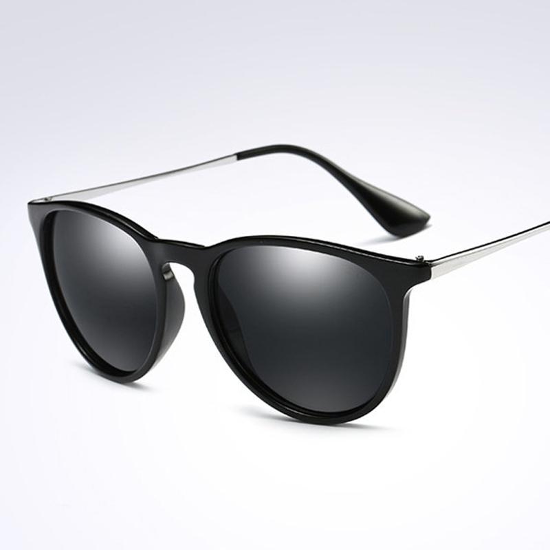 

Black Brown New Designer Polarized Sunglasses Womens Retro Vintage Cat Eye Sunglasses Female Fashion Mirrored Eyewear 4171