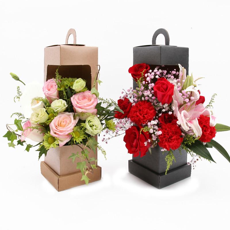 

Hot Sale 5pcs Lighthouse Box Portable Flower Box Pot Fold Flower DIY Basket Of Flowers Packing Gift Material 40cm*12cm