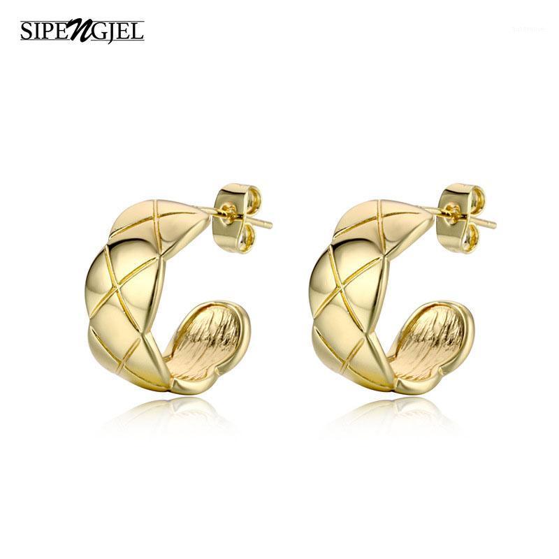 

Fashion Smooth Rhombic circle Earrings High Quality Round stud Earing for women Jewelry 20201