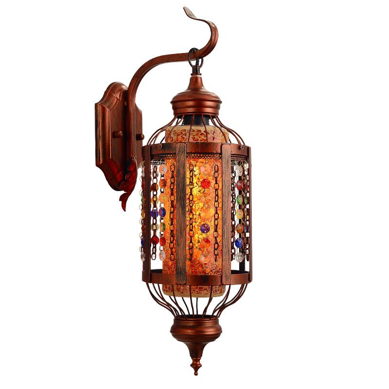 

Art Deco Courtyard lighting Led Wall Lamp rustic Glass Lighting Fence Iron Wall Lamp landscape Lights Dining Room