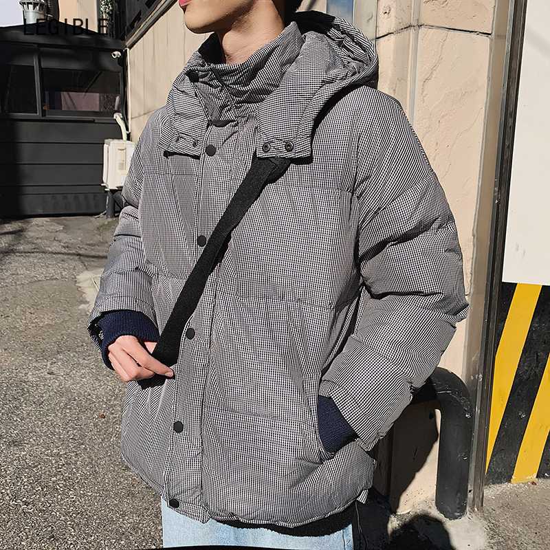 

Legible Winter Jackets Men Parka Casual Thick Warm Winter Coat Men Zip Up Parkas Male Hooded Men's Coats, Black