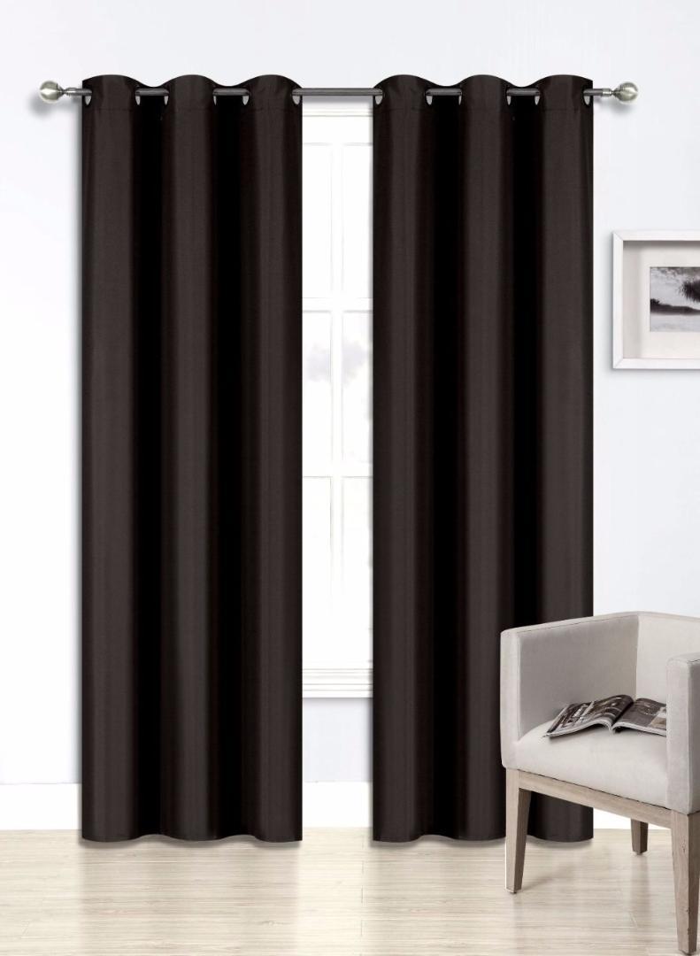 

Blackout Curtains Room Darkening Thermal Insulated Grommet Drapes for Bedroom 2 Panel1, Dark grey