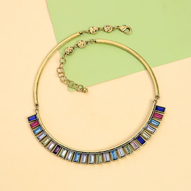 

Ethnic Sexy Jewelry Multicolor Crystal Choker Necklace For Women Statement Necklaces Jewelry Accessories Wholesale