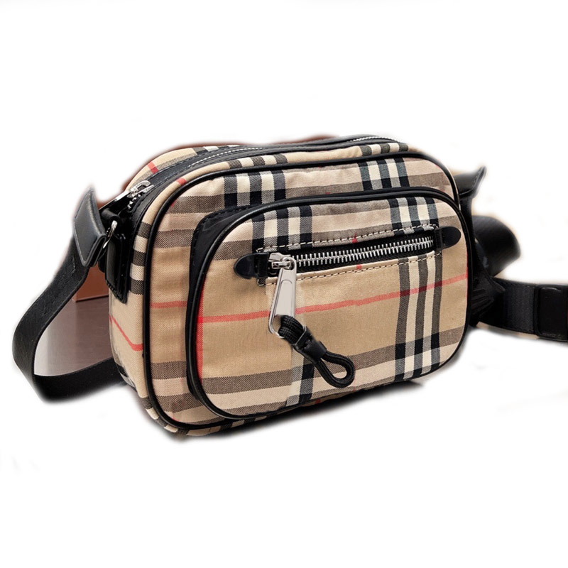 

Camera Bag Crossbody Purse Unisex Waist Bag Chest Wallet Handbag Canvas Patchwork Color Letter Wide Shoulder Strap Zipper High Quality, Box