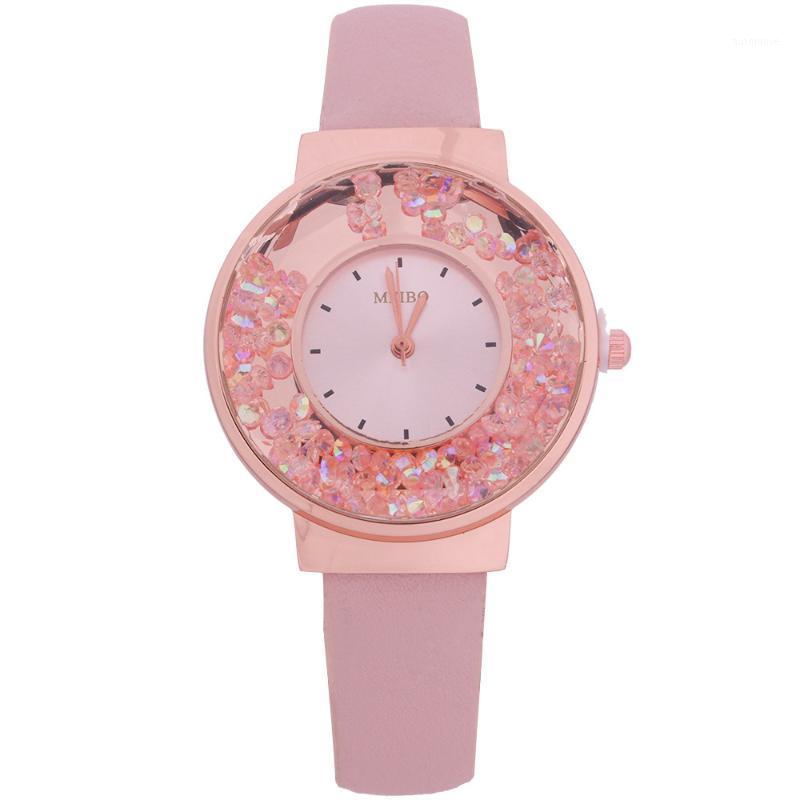 

Fashion Woman Leather Strap Quartz Watch Luxury Casual Clock Ladies Wrist Watch1, Box