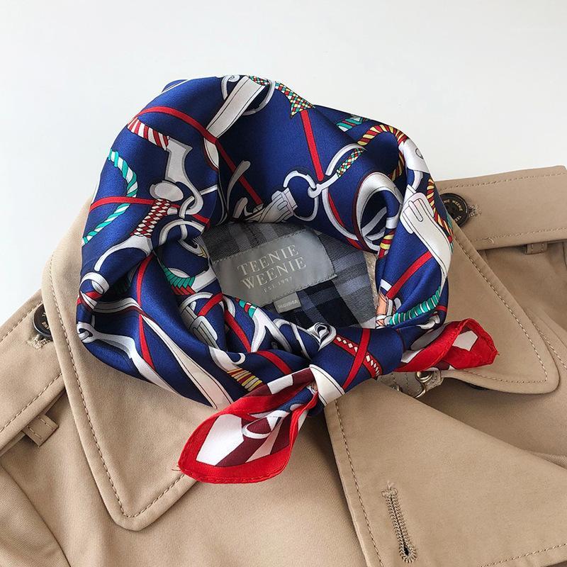 

2020 Women 100% Silk Scarf Square Neck Hair Scarves Foulard Shawls And Wraps Bandana Neckerchief Headband Hijab 53*53cm1