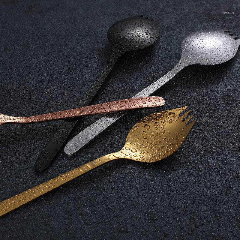 

Lightweight Stainless Steel Forks Spoon For Camping Dessert Fork Non-toxic Salad Spoons Non-Corrosive Durable1