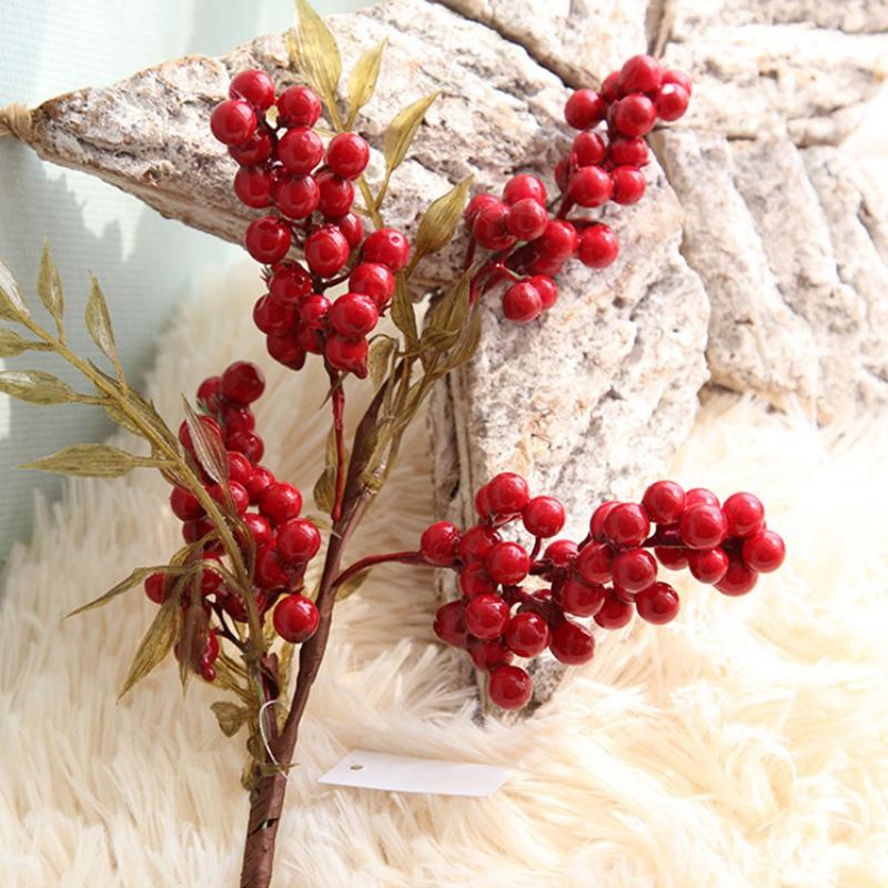 

Artificial Flower Branches Fake Berry Stems Fake Flowers For Christmas Tree Filler Flower Arrangements Wreath Home Decoration, 39cm