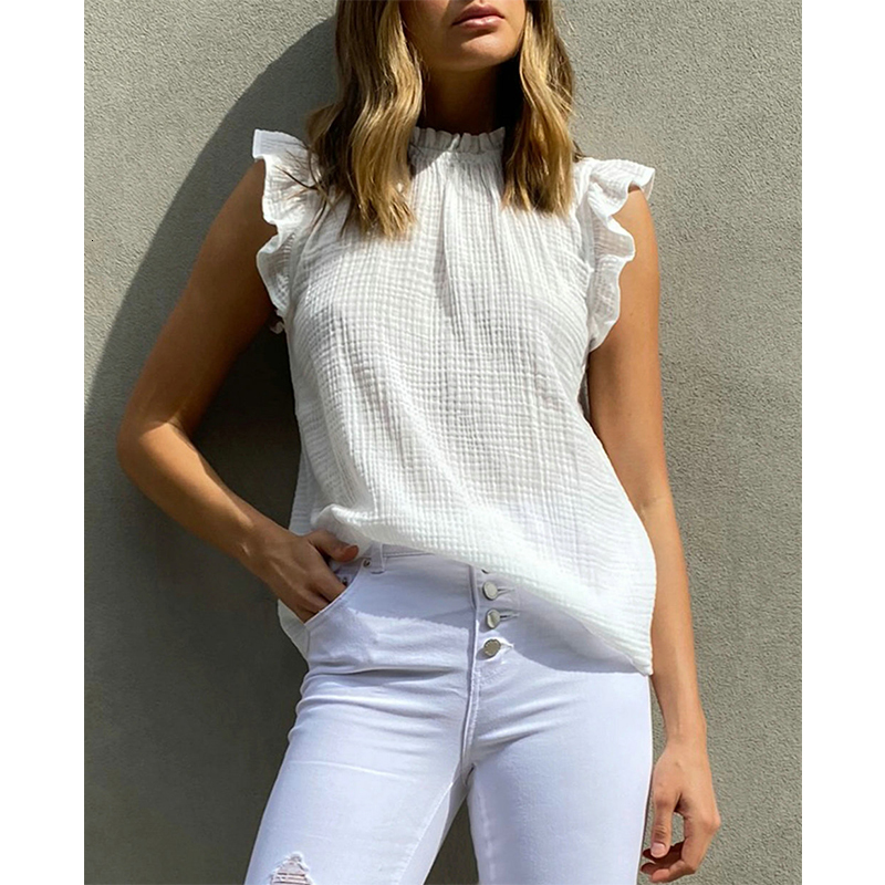 

Vintage Women Elegant Soft Shirts 2021 Summer Fashion Ladies Stylish Loose Blouses Casual Female Tops Girls Chic Blouse Elegant 36UG