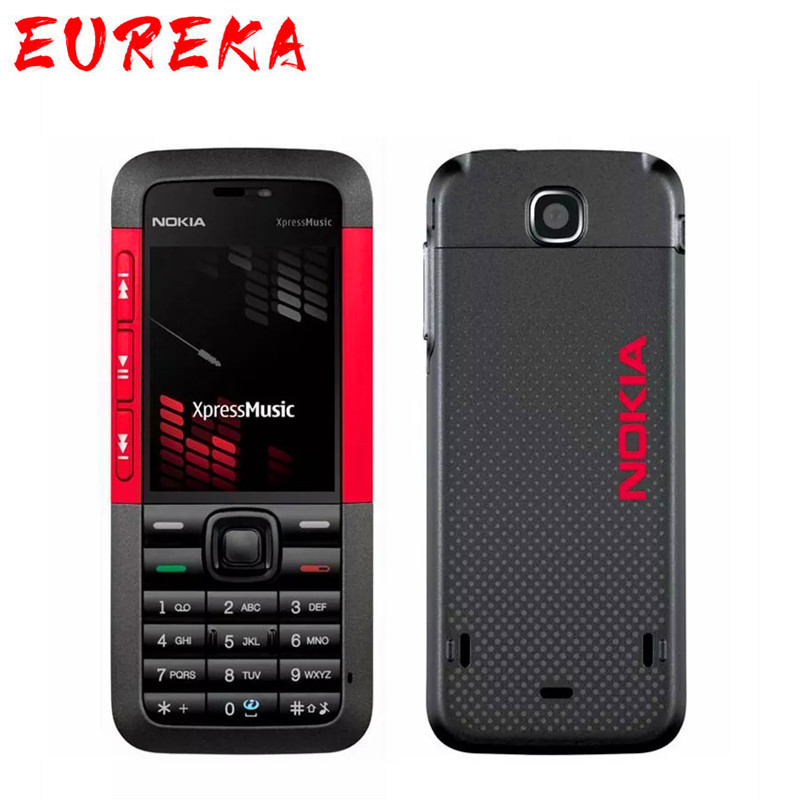 

Original Unlocked Nokia 5310 phones XpressMusic Bluetooth Java MP3 Player Refurbished Phone Support Russian Keyboard, Red