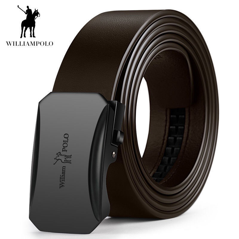 

Williampolo Automatic Leather Business Versatile Buckle Men's Belt Head Oonui, Black;brown