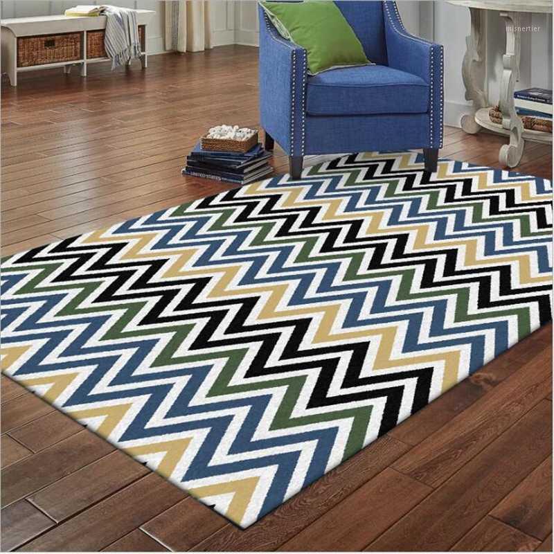 

Christmas Rug European Blue Striped Pattern Non-slip Carpet Area Rug for Living Room Carpet Kids Room Bedroom Hand Wash1