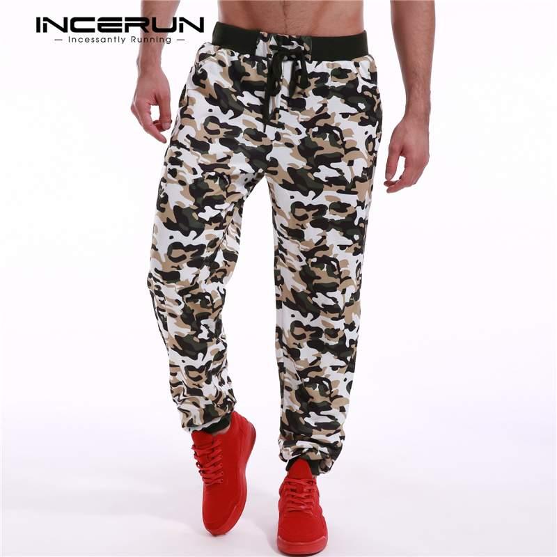 

Men Sweatpants Joggers Camouflage Printed Loose Bodybuilding Trousers Men Pantalon Streetwear Drawstring Casual Pants INCERUN, Khaki
