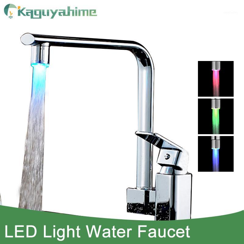 

Kaguyahime New 3Color LED Light Change Faucet Shower Water Tap Temperature Sensor Levert Dropship Water Faucet Universal Adapter1