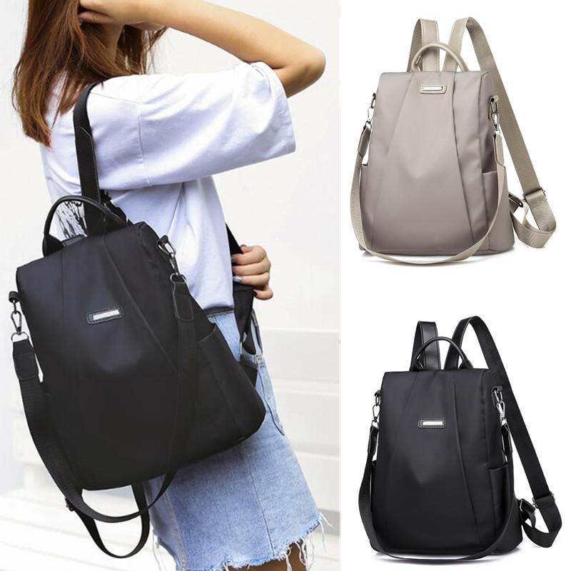 

Women's Portable Anti-theft Travel Backpack Girls Casual Nylon Lager Capacity Shoulder Bag Schoolbag Hot, Black