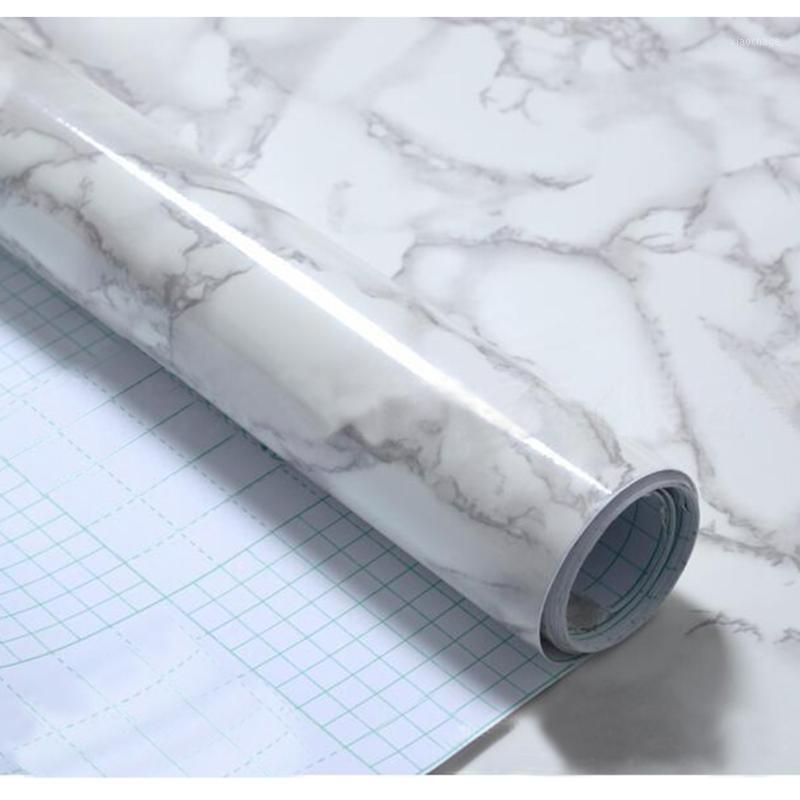

60X50cm Waterproof Thick PVC Wallpaper Self Adhesive Peel Stick Granite Marble Effect Rolling Paper1, As picture show