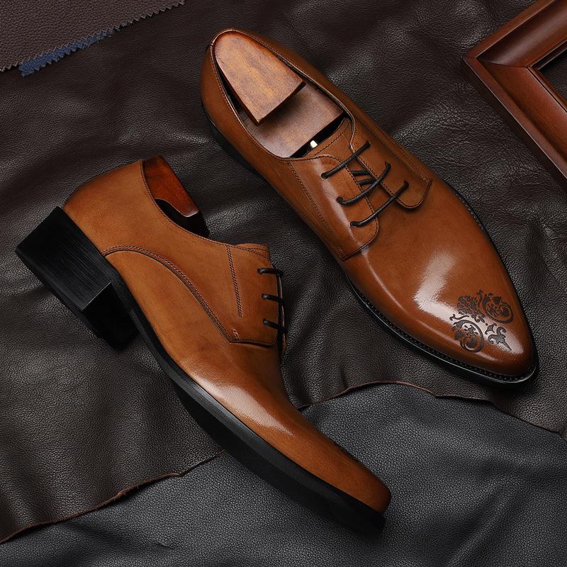 

Spring and summer men's leisure shoes men's shoes pointed business dress men, Black