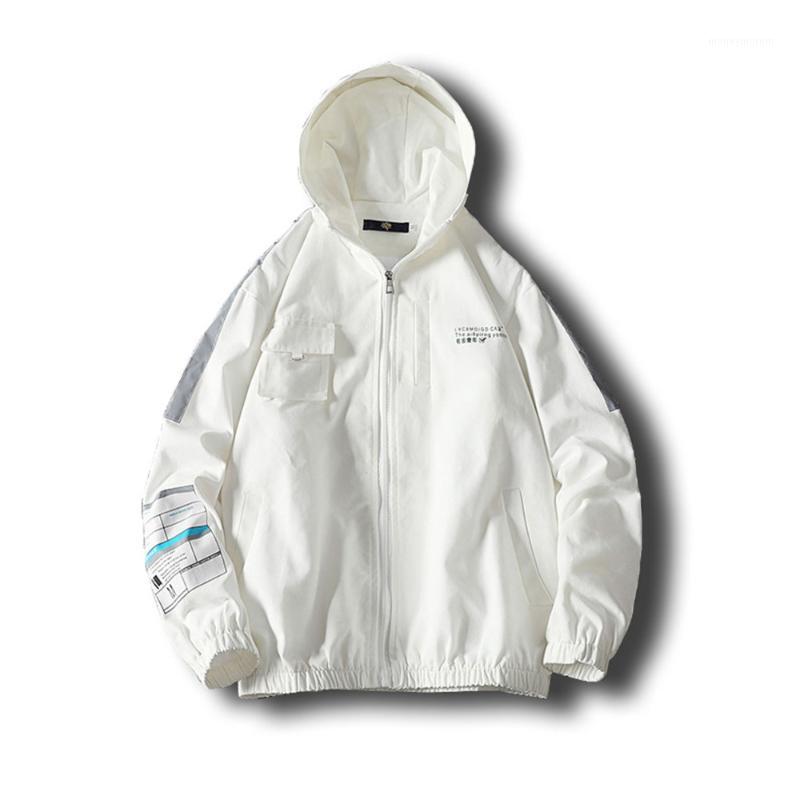 

2019 spring thin men coat jacket autumn hoody young teens outwear streetwear print loose casual male clothing1, Black