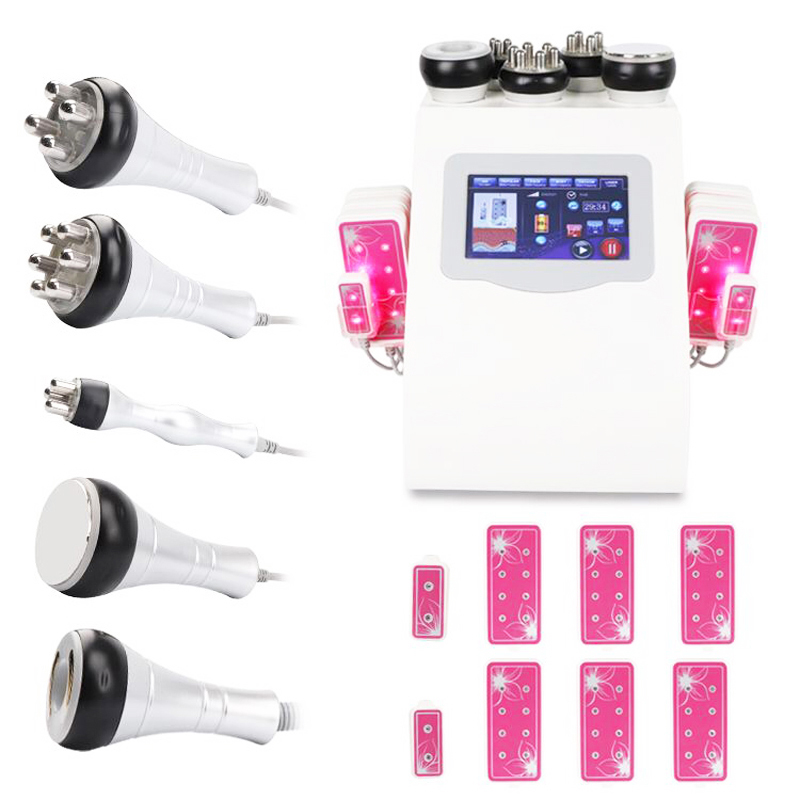 

6 in 1 Vacuum Radio Frequency RF Facial Skin Care 40K Cavi Lipo Laser Slimming Liposuction Ultrasonic Cavitation Lipolaser Beauty Machine