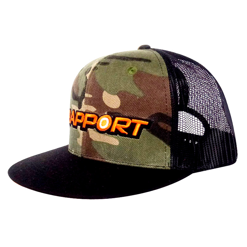 

flat brim men's adjusting sizable customize trucker hat snapback closure custom baseball style custom cap with mesh on the back, Custom color