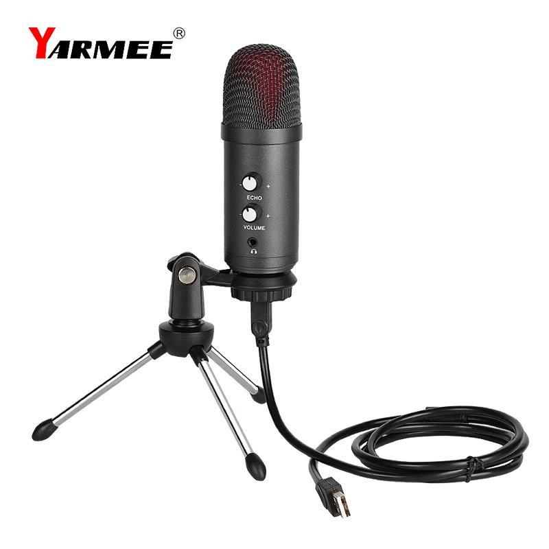 

Professional Condenser USB Microphone With Stand For Laptop Karaoke Singing Streaming Gaming Podcast Studio Recording Mikrofon