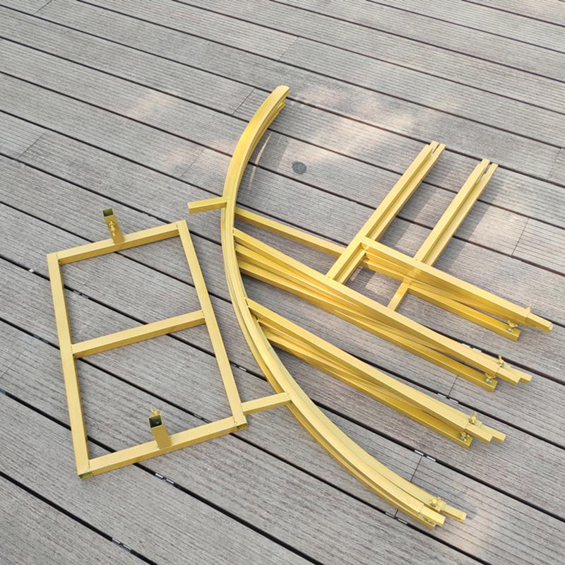 

wedding arch mariage backdrop wrought iron creative ring geometric diamond frame stand screen stage background decoration