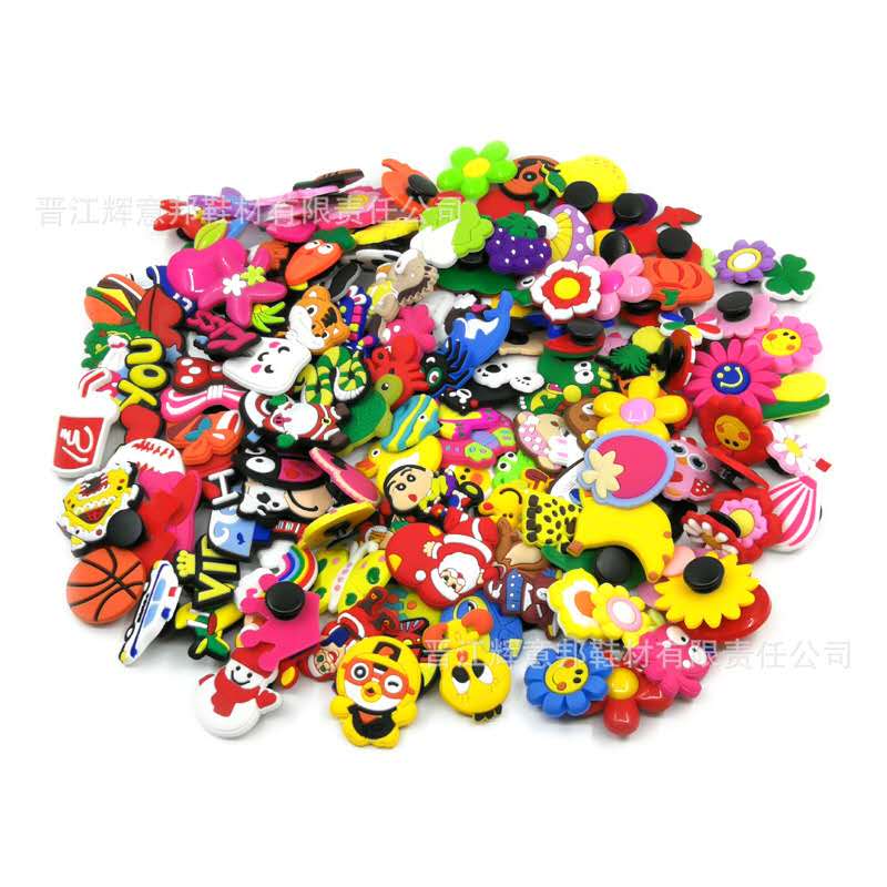

100pcs + custom color letters pvc croc shoe charms fashion shoe charms accessories soft rubber jibz for shoes promotional gift