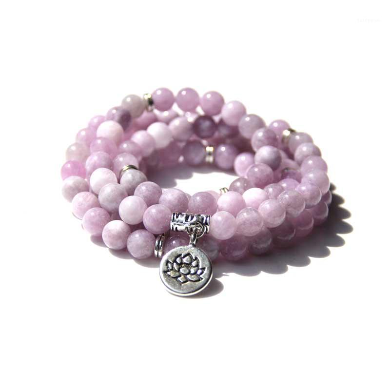 

High Quality Fashion Bracelet 108 Beads Mala Yoga Healing Necklace Blue Gem Stone Bracelet For Women Men Couple Jewelry1