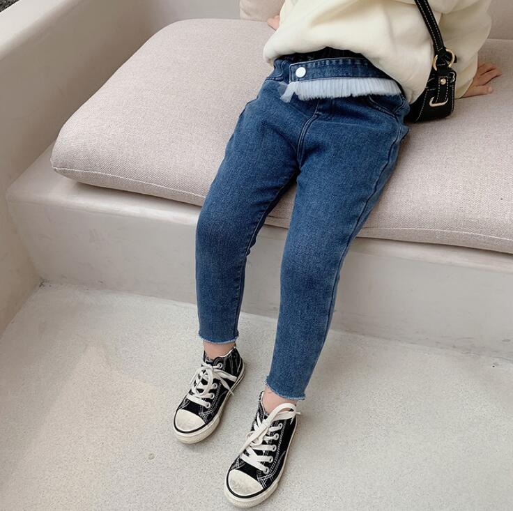 

2020 new arrival girls denim pants spring autumn winter fashion girls jean pants 2-7t YC863, Black