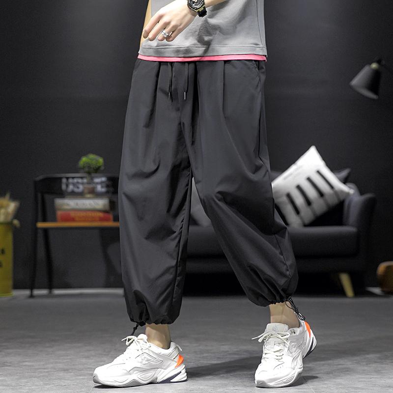 

Autumn Solid Color Oversize Man Pants Plus Size 5XL Fashion Summer Men's Pants Autumn New Casual Male Solid Color Long, Black