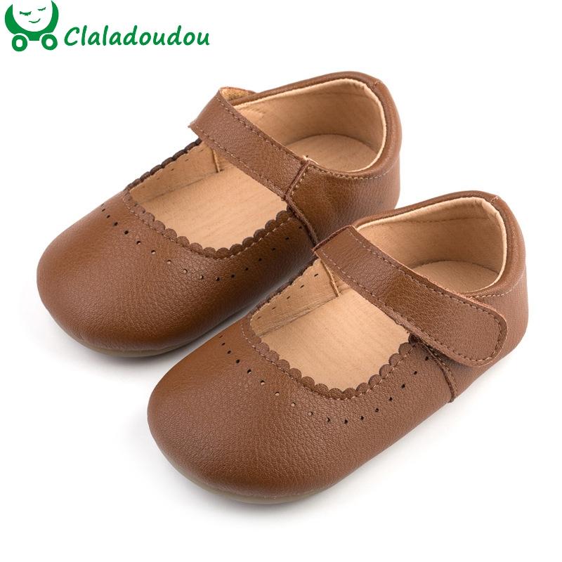 

13.5-18.5cm Brand Little Girls Pu leather Shoes, Fashion Solid Pure Fretwork Loafers Shoes For Girls,Hollow Wedding Dress shoes, Black