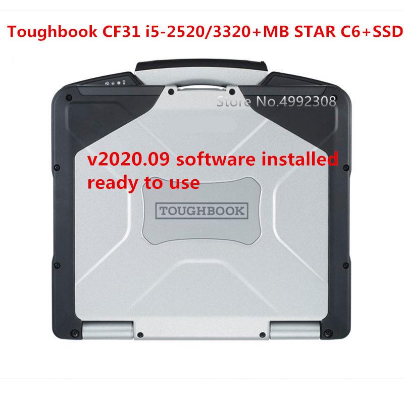 

TOP Quality toughbook CF-31 -2520/3320 4GB with v2020.09 software 360GB SSD support wifi work for MB STAR C6 Diagnostic Tool