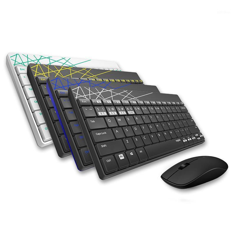 

Rapoo 8000M Wireless Bluetooth Keyboard Mouse Set Desktop PC Laptop Universal Tablet Mobile Phone Mute1