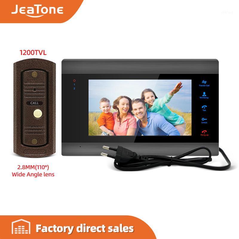 

Home Intercom Video Door Phone Built-in Power White/Black 7 inch Monitor 1200TVL Wide Angle Lens Doorbell Video Intercom System1