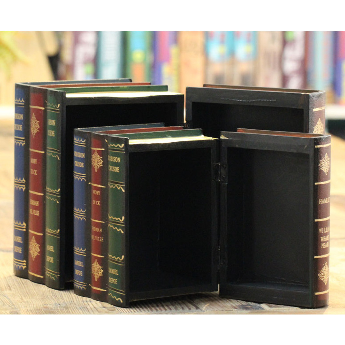 Decorative Fake Book Retro Organizer Boxes Home Office Books Shelf