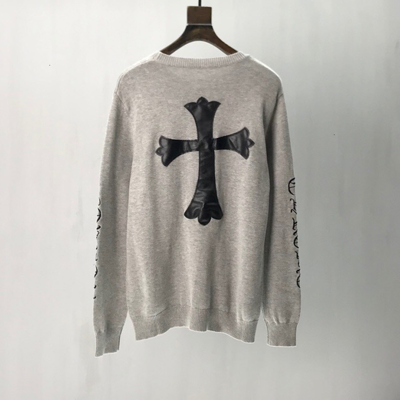 

Tide 20 Brand Ch Croxin Knitted Coat Men's Autumn and Winter Round Neck Youth Skin Fitted Loose Wool Sweater, Black