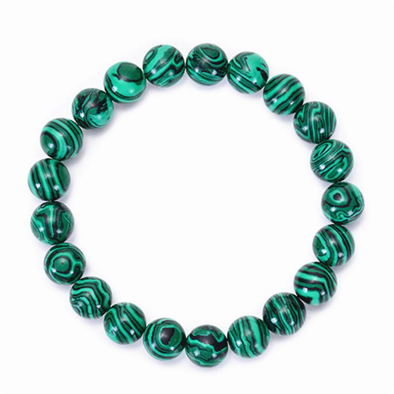 

Authentic Malachite Natural Stone Bracelet Evil Transport Beads Bracelets For Women Single Lap Bracelet Men Jewelry Wholesale