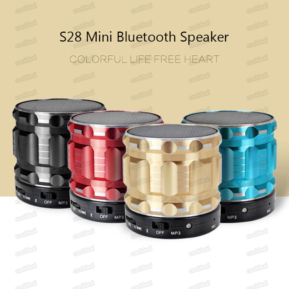 

Portable Wireless Bluetooth Speaker S28 with Built in Mic TF Card Handsfree Mini Speaker with Retail Box