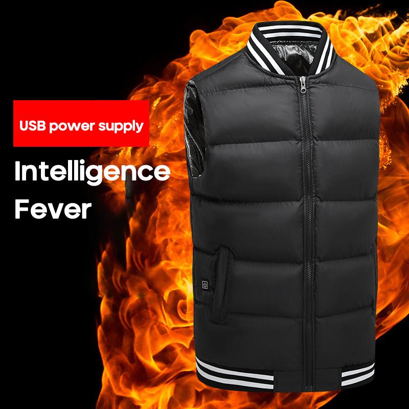 

Men Heating vest Warm vest Smart Self-heating 2020 Winter Men Jacket Clothing USB Charge for outdoor sports Hiking ski, Red