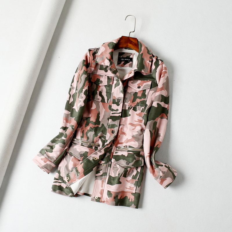 

2021 New Women Suede Warm Medium Winter Breasted Single Vintage Fine Army Green Jacket Outwear YI5Q, Red rose