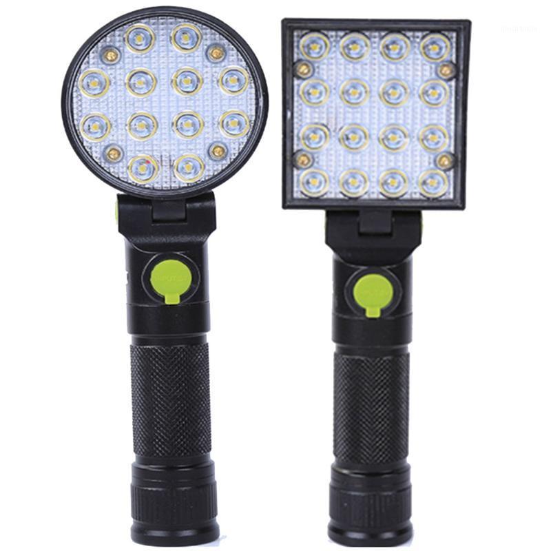 

24W 16W 12W LED Emergency Hunting Torch 18650 USB Rechargeable Work Light 180° Inspection Lamp Warning Strobe Light1