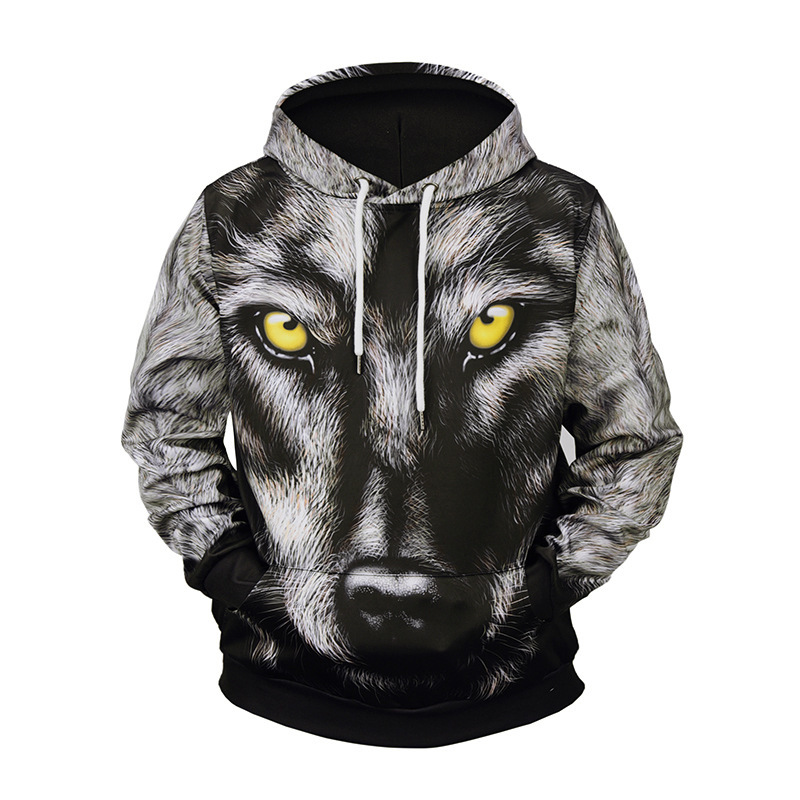

2021 The New Male Sprint Autumn Sweatershirts Pullover Size M-3xl 3d Wolf Head Winter Hip Hop Casual Hoodies Coats 4taw, Beige