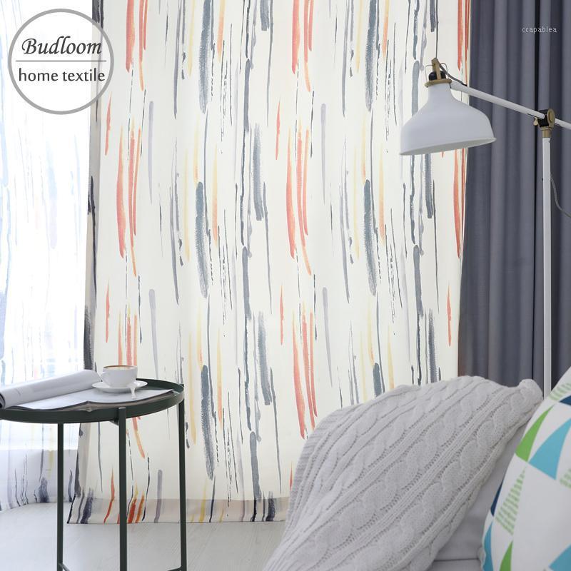 

Modern design color doodle curtains for bedroom colorful curtains for kids room window drapes1, Tulle