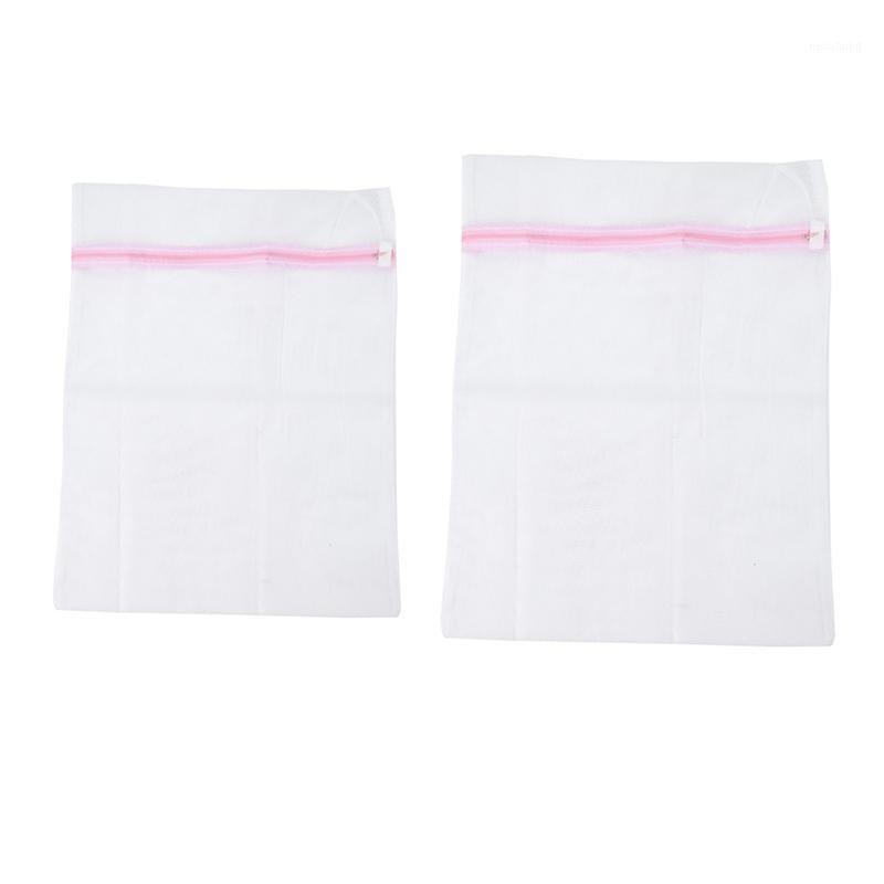 

2pcs Laundry Underwear Net Mesh Washing Machine Bag Socks Lingerie Bra Bag - 30x40cm & 40x50cm1