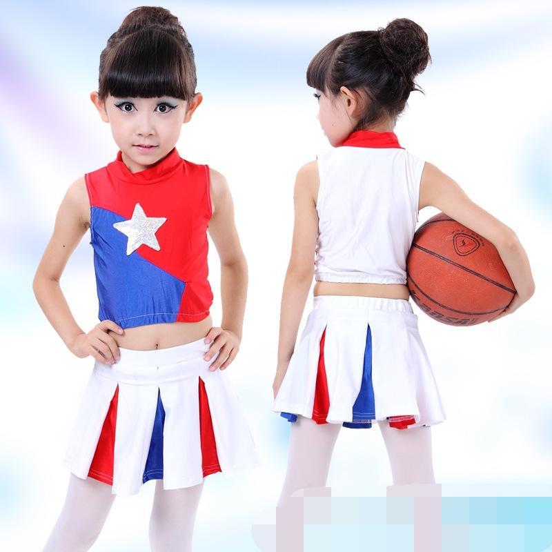 

sleeveless boys girls dance costume cheerleader costume modern dance costumes cheerleader boys girs School Uniforms1