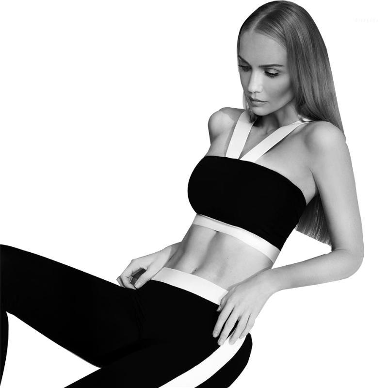

Tracksuit For Women 2 Piece Yoga Set Black White Bra+Long Yuga Leggins Fitness Sports Suit Women'S Clothing1 Outfits