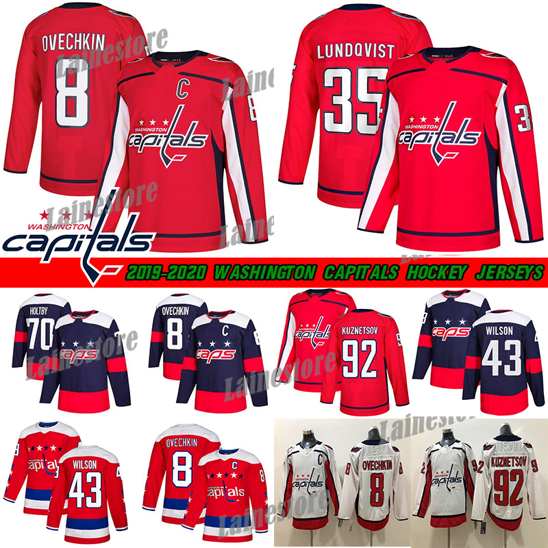 

Washington Capitals Jersey 8 Alex Ovechkin 35 Henrik Lundqvist 74 JOHN CARLSON 77 TJ Oshie 92 EVGENY KUZNETSOV Hockey Jerseys, Red