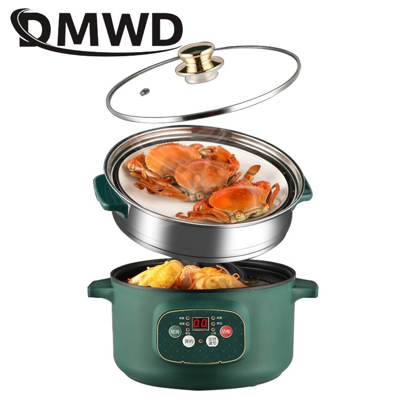 

Multifunction Electric Soup Stew Porridge Noodle Cooking Pot Rice Cooker Egg Omelette Frying Pan Timer Mini Hotpot Steamer