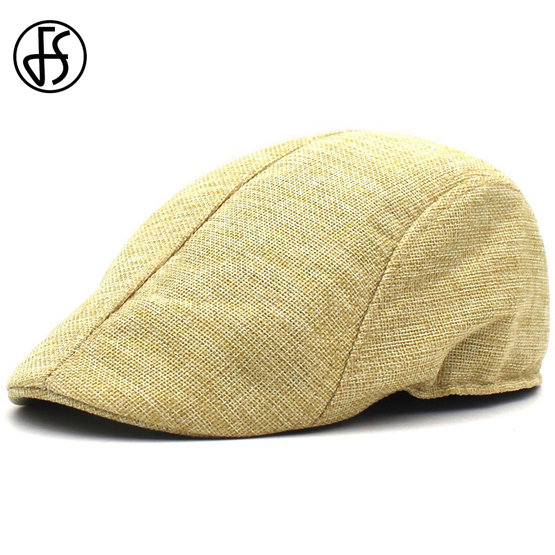 

FS Fashion Yellow Summer Breathable Thin Flat Beret Cap Hats For Women Men Golf Driving Berets Cabbie Hat Boina Masculina, Gray beret