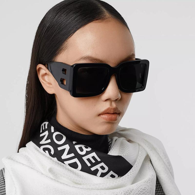 

Sunglasses Nauq Trend Large Frame Women 2021 Retro Square Rivet Sun Glasses Black Width Legs Eeyeglasses Men
